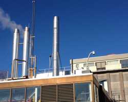 Prefabricated chimney installation